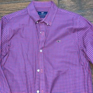 Like new Vineyard Vines whale cotton plaid flannel
